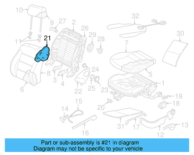 Recline Cover 1J3-881-479-C-B41 - View 15