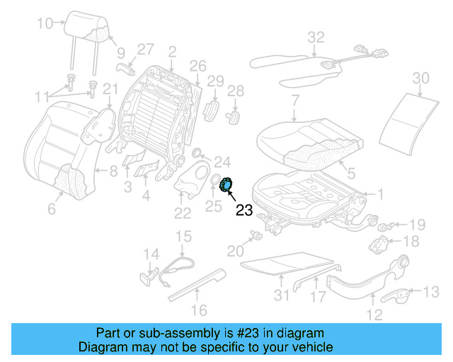 Recline Knob 1J0-881-671-H-3U6 - View 78