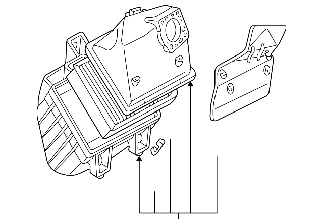 Air Cleaner Assembly 3B0-133-837-AF - View 2