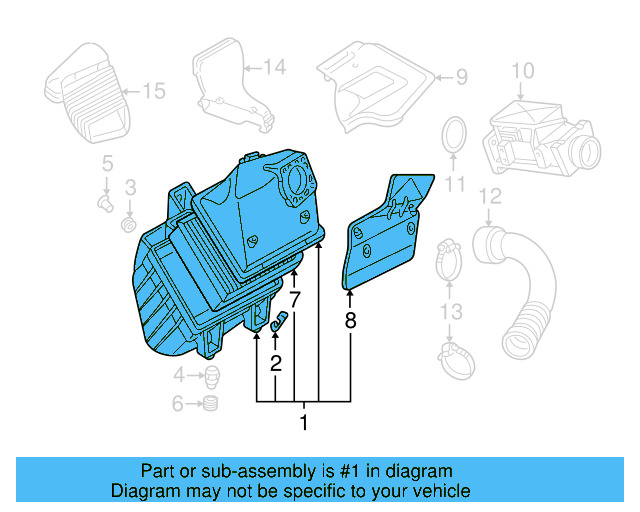 Air Cleaner Assembly 3B0-133-837-AF