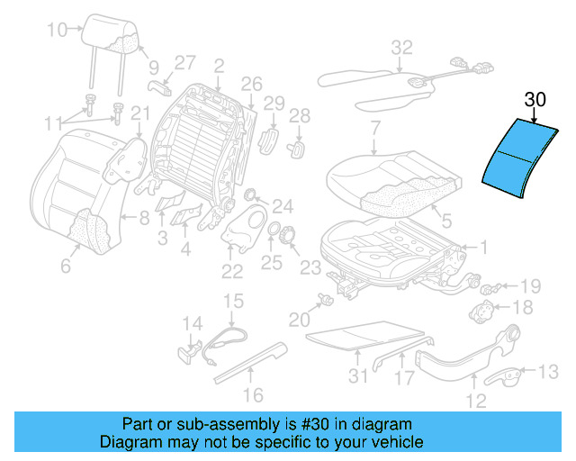 Seat Back Heater 1J0-963-557-G - View 6