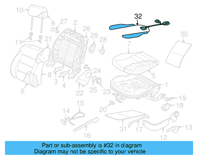 Seat Cushion Heater 1J0-963-556-B - View 12