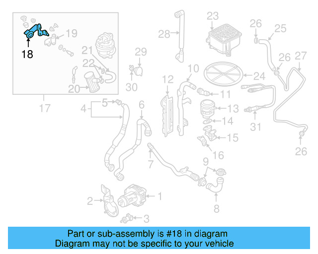 Pump Upper Bracket 3B0-201-827-B - View 7