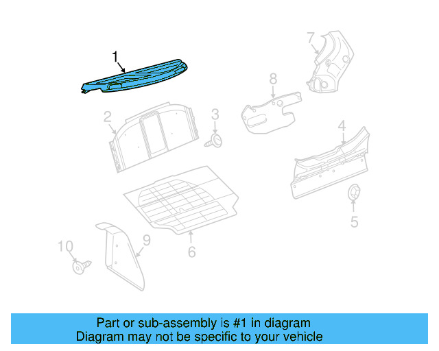 Pkg Tray Trim 1C0-867-769-D-E72 - View 6