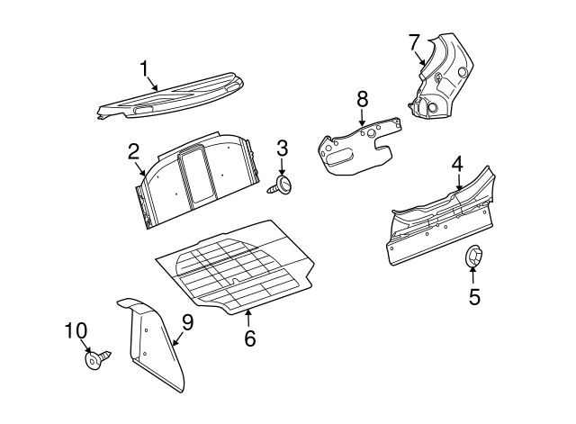 Rear Body Panel Trim Panel Clip 6K0-867-838 - View 19