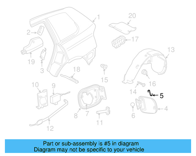 Fuel Door Spring 7L0-809-931