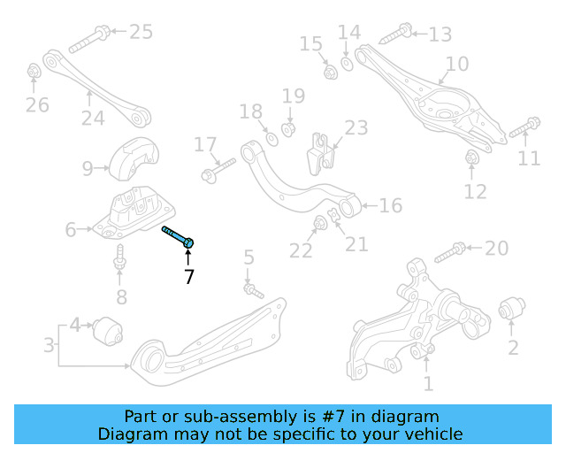 Lower Control Arm Bolt N-106-959-01 - View 3
