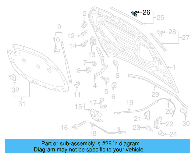 Front Seal Clip 3D0-823-717 - View 37