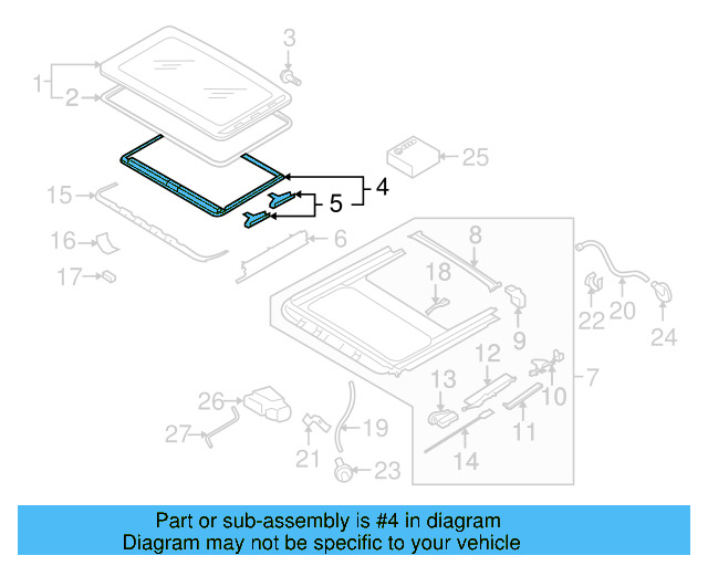 Sunshade 1K0-877-255-B-BR2 - View 8