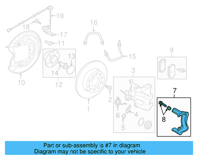 Caliper Mount 1K0-615-425-P - View 7
