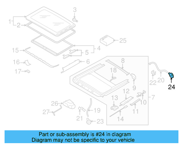 Sunroof Drain Hose Drain Valve 1K6-877-236 - View 18