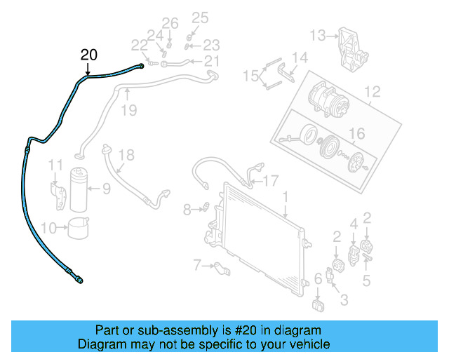 AC Hose 3B1-260-740-A - View 12