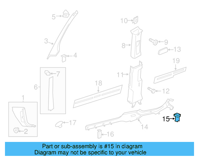 Scuff Plate Clip 6Q0-853-147 - View 52
