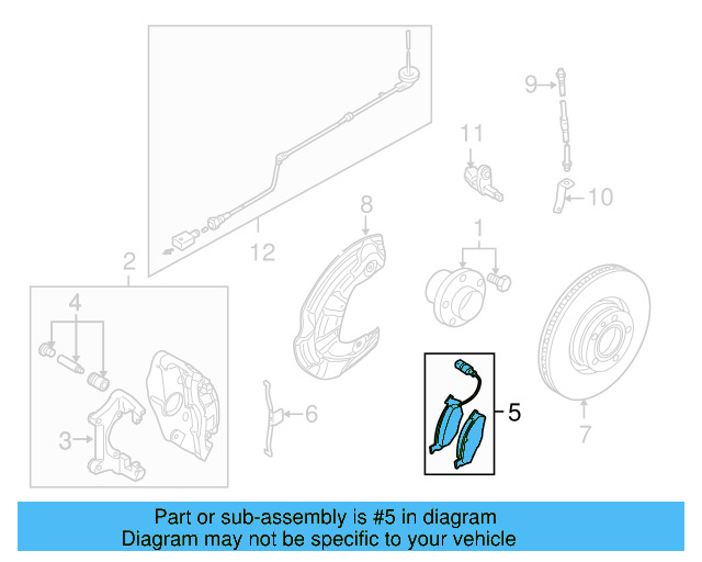 Brake Lining Front 3C0-698-151-K - View 61