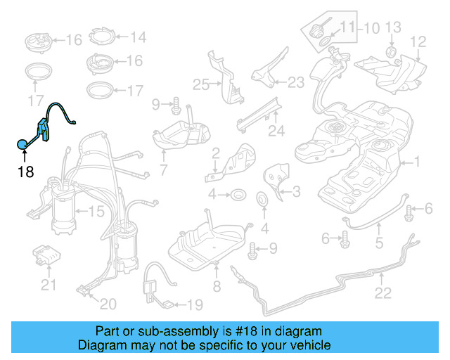 Fuel Gauge Sending Unit 7P0-919-673-K - View 9