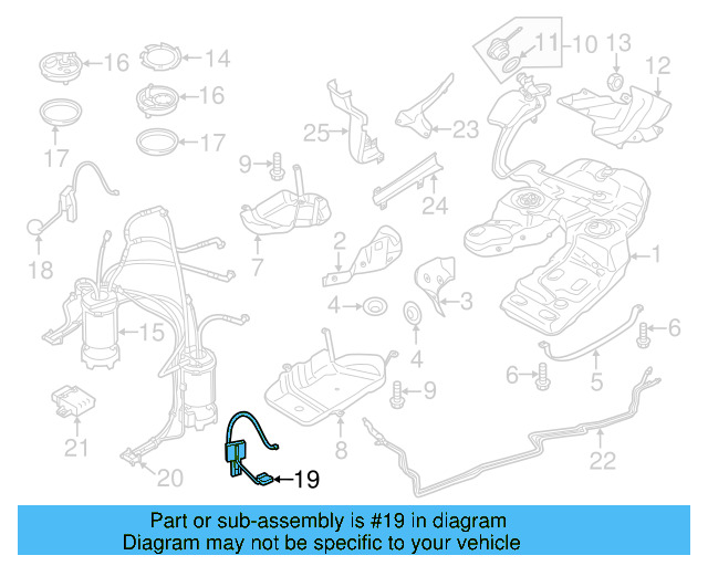Fuel Gauge Sending Unit 7P0-919-673-J - View 13