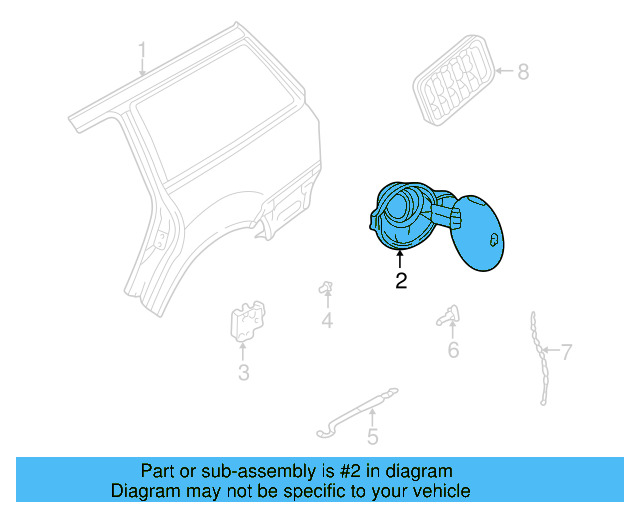 Fuel Door (Unpainted) 3b9809857agru - View 5