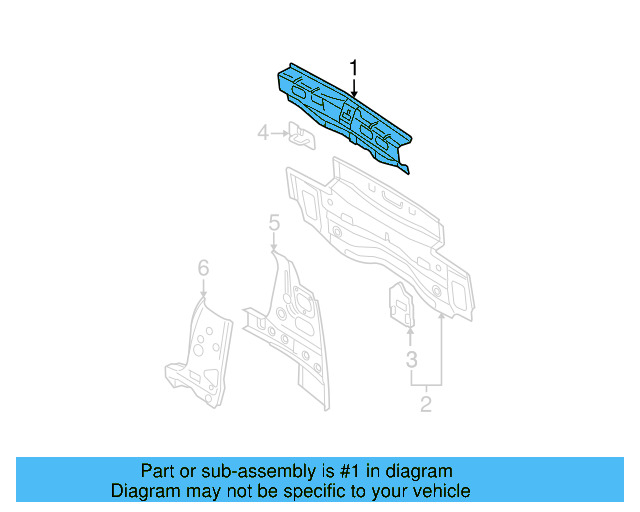 Rear Body Panel 3C9-813-311 - View 2
