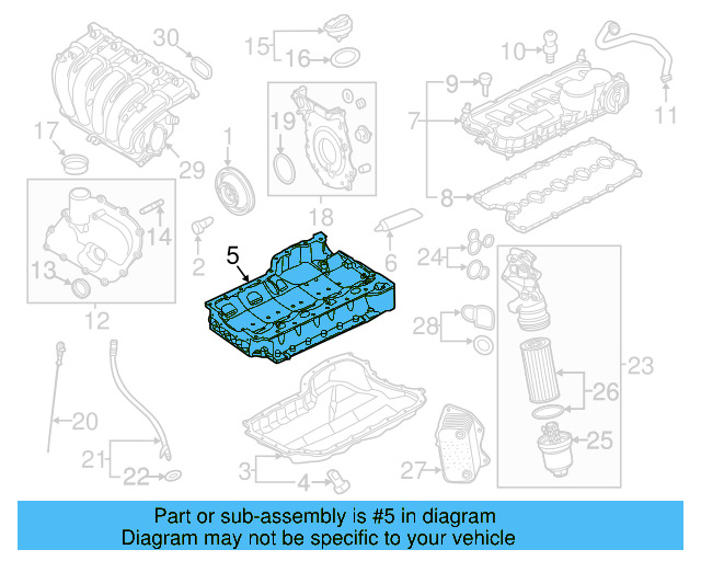 Engine Oil Pan 07K-103-603-B - View 2