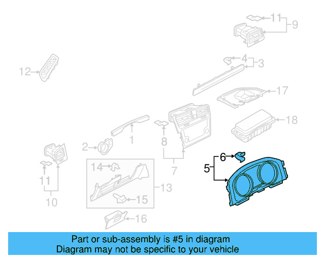 Cluster Bezel 5GM-857-189-DMC - View 3