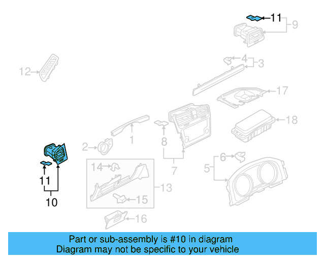 Air Outlet 5GM-819-703-A-DMD - View 3