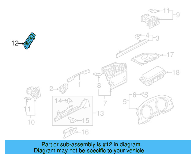 Defogger Grille 5G1-819-706-B-81U - View 3