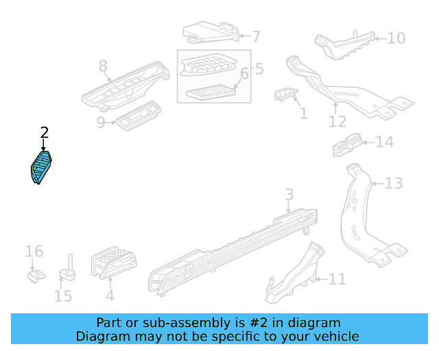 Defroster Vent 561-819-705-A-82V - View 6