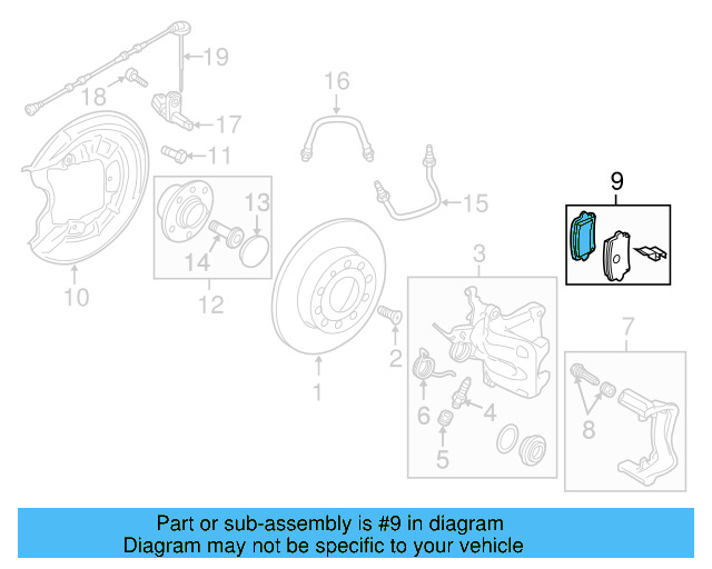 Brake Pads Rear 5C0-698-451-D - View 6