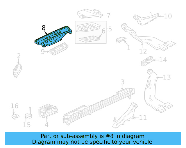 Defroster Grille 561-819-347-A - View 3