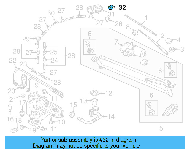 Washer Nozzle Socket 8E0-973-202 - View 5
