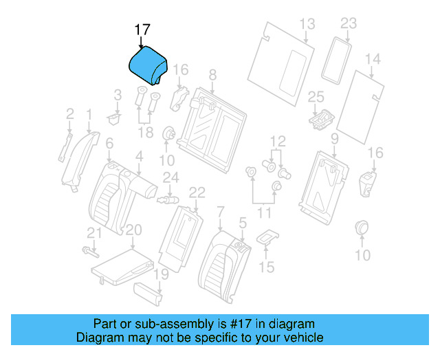 Headrest 3C8-885-901-A-TCU - View 3