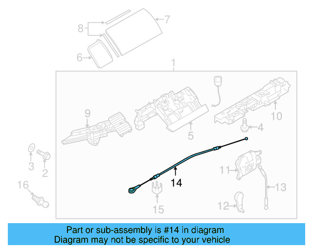 Convertible Top Cable 1Y0-871-707-B - View 25