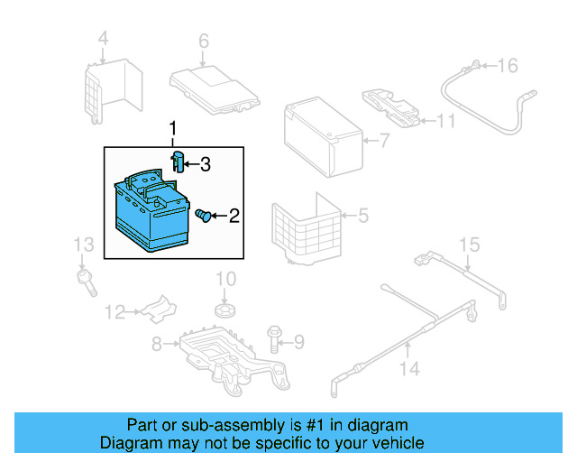 Vehicle Battery 7N0915105 - View 6