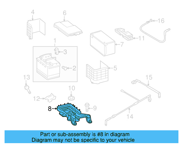 Battery Tray 1K0-915-333-H - View 39