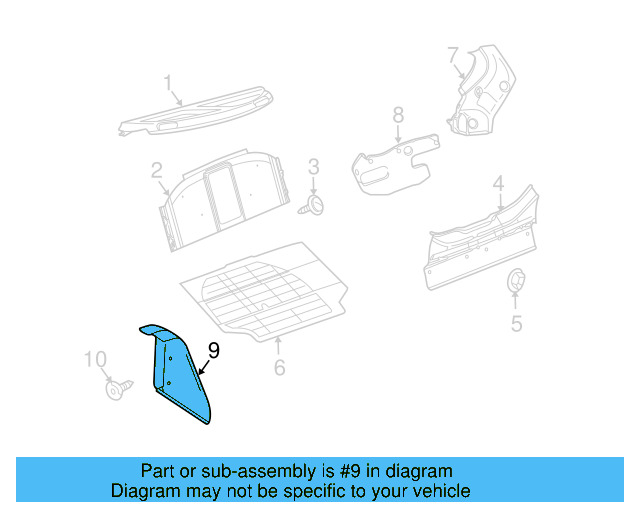 Wheelhouse Trim 1Y0-867-428-B-1BS - View 6