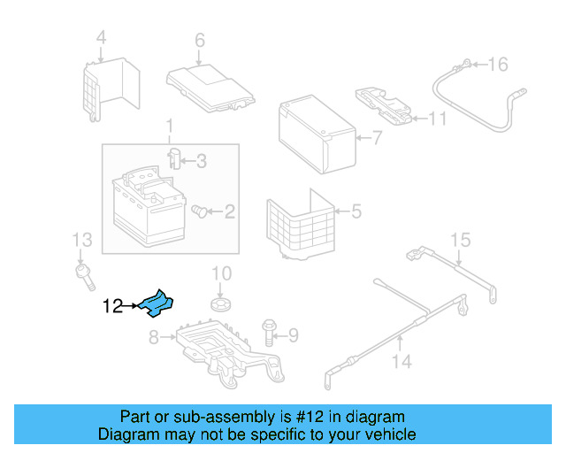 Battery Tray Clamp 1J0-803-219 - View 59