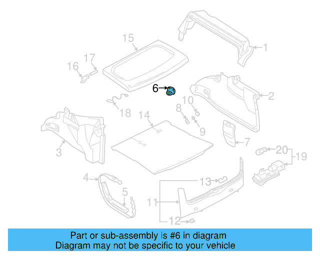 Tie Down Hook 1K0-864-203-C-2ZZ - View 42