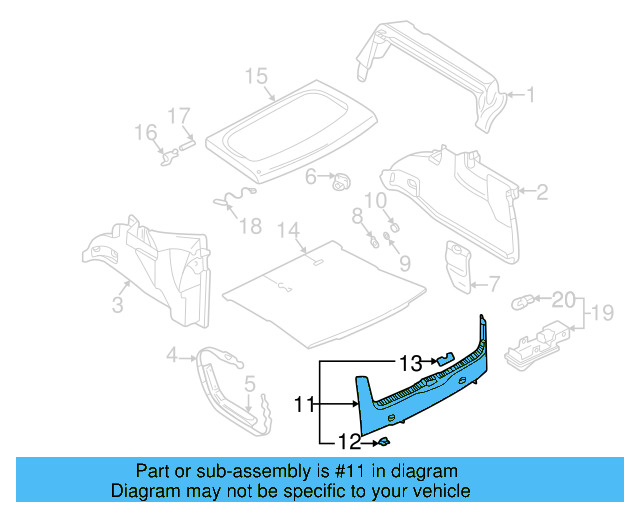 Rear Body Trim 1J6-863-459-E-B41 - View 3