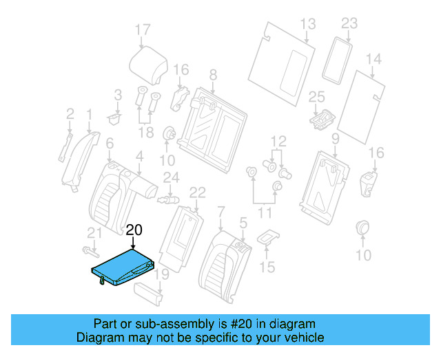 Armrest Assembly 3C8-885-875-P-E74 - View 3