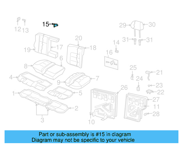 Seat Back Frame Cover 8L0-886-197-A-9B9 - View 10