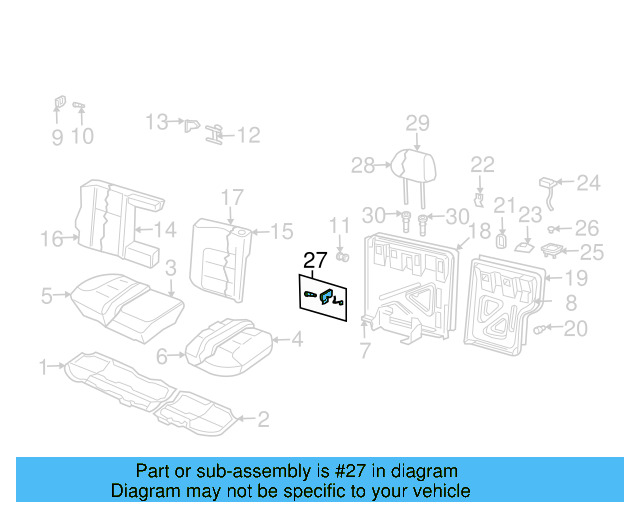 Folding Seat Latch 1J0-885-472 - View 5