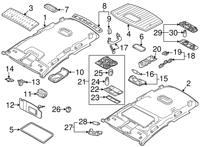 O'head Lamp Lens 3C0-947-291-F-71N