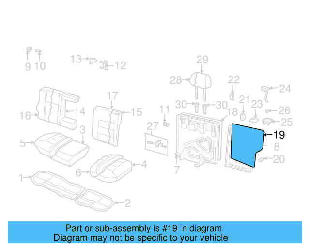 Seat Back Cover 1J0-885-806-GJ-KNX