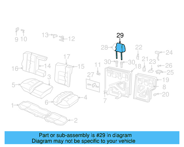 Headrest Cover 1J0-885-921-H-8P5 - View 7