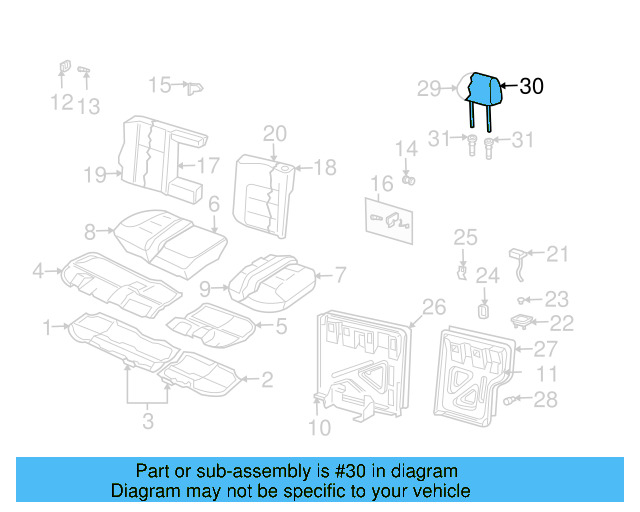 Headrest Cover 1J0-885-921-A-4PM - View 5