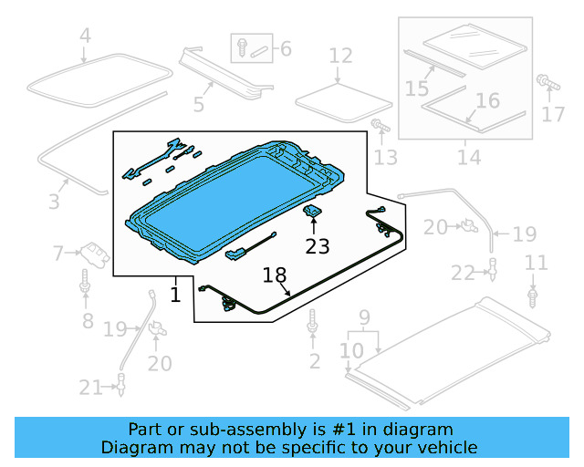 Sunroof Frame 3CN-877-049-A - View 3