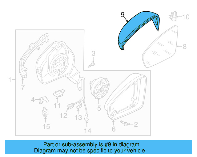 Mirror Cover (Unpainted) 5nn857537gru - View 2