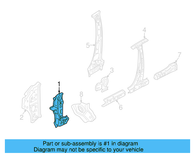 Pillar Reinforced 561-809-203-B - View 4