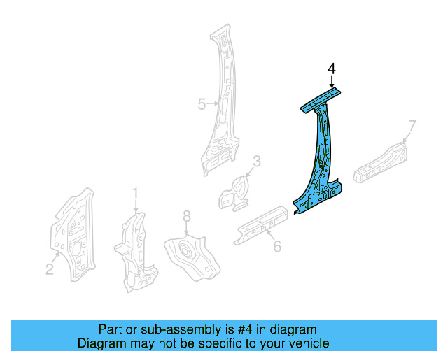 Inner Center Pillar 561-809-220-C - View 5