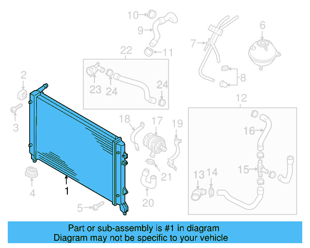 Auxiliary Radiator 5K0-121-251-S - View 19